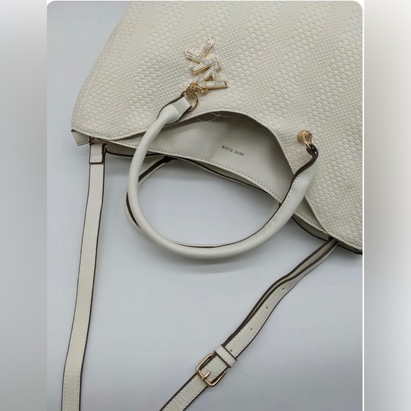 👛 NWT! Anne Klein Large Woven Tote Bag MSRP $95 - Picture 5 of 6